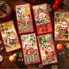 6pcs Traditional Children's Money Bag Hongbao Lucky Money Packet God of Wealth Red Pocket  Bonus