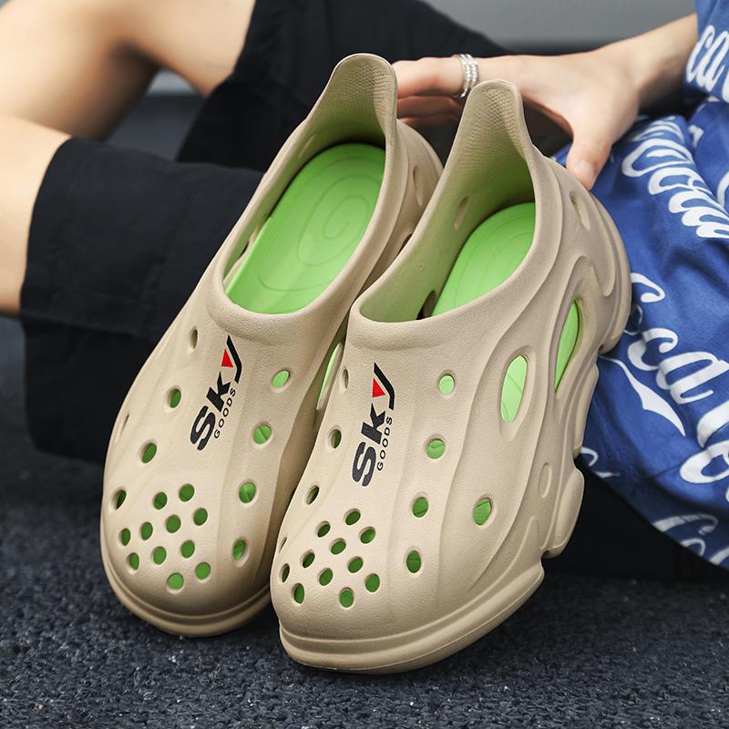 Thick Soled Fashion Unisex Slippers Casual Summer Outdoor Solid Color Choice Couple Sandals Lightweight Lightweight Beach Shoes