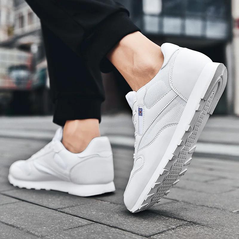 2024 New Spring and Autumn Durable Rubber Sole Anti Slip Sports Shoes Leather Casual Couple Shoes Plus   Shoes for Men Size 47