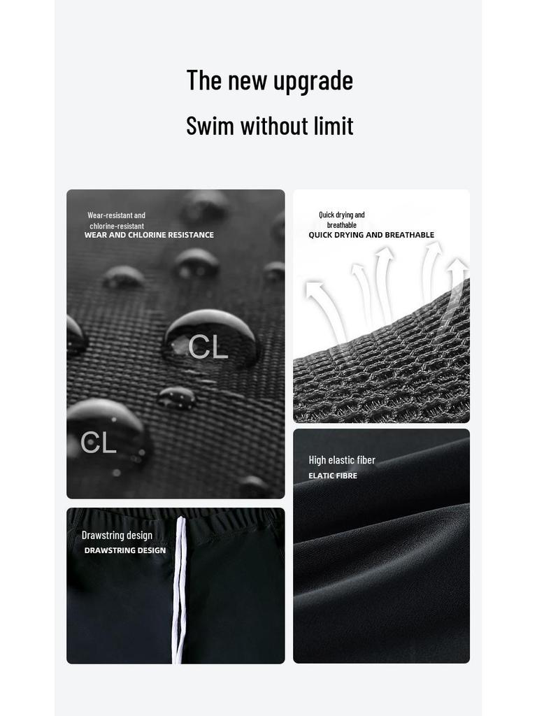 SABOLAY Herren Racing Badehose - High-End Nylon Flat-Leg Design für professionelle Schwimmer