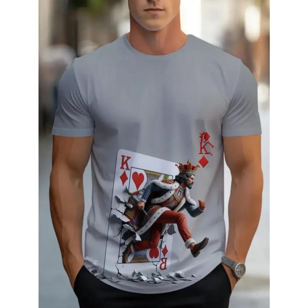 Summer New Men's T-shirt Fashionable Comfortable 3D Printed Loose Versatile Round Neck Large Size Short Sleeve T-shirt