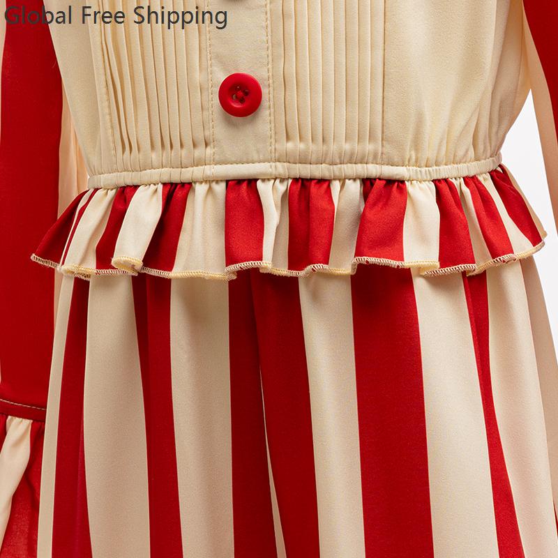 Weihnachts-Strampler Kinder Clown Gestreift Süßigkeiten Set Cosplay Kostüm Mädchen Jungen Clown Strampler Halloween Karnevalsparty Karneval