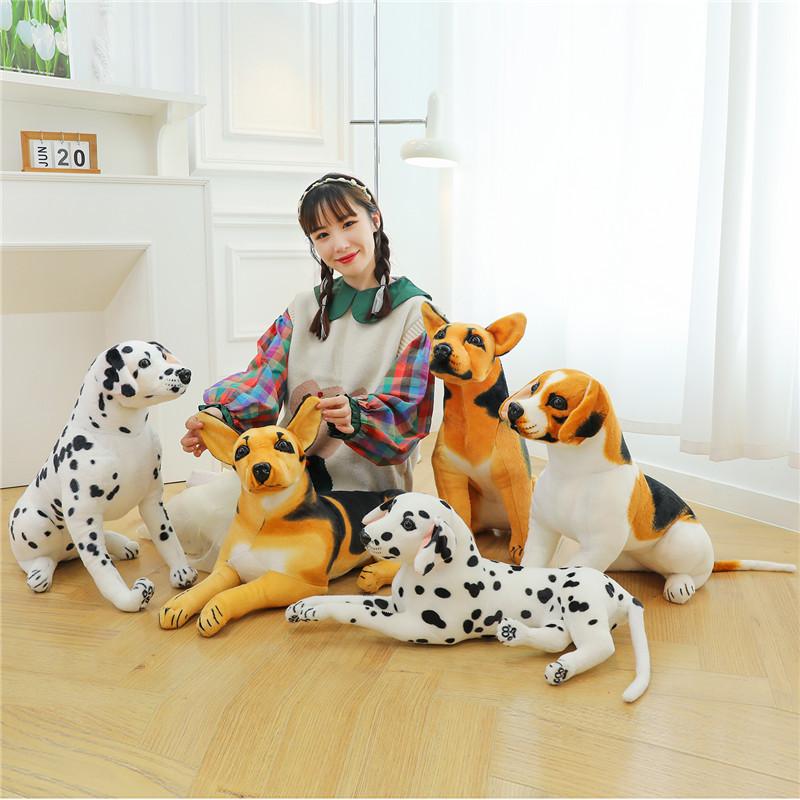 Realistic Dog Plush Toy Adorable Sheepdog Shar Pei Dalmatian Long Ear Dog Gift