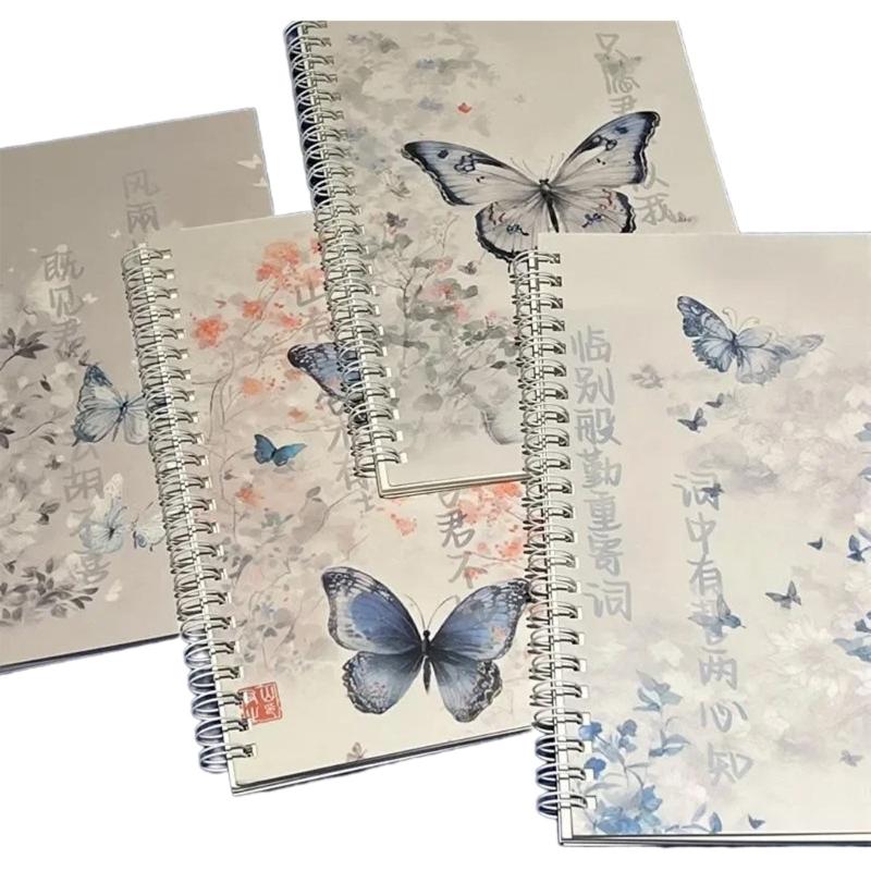 4Pcs Twin Coil Binding Notebook Journal 100 Page Wide Lined for Writing Note Taking College Ruled Note Book Notepad