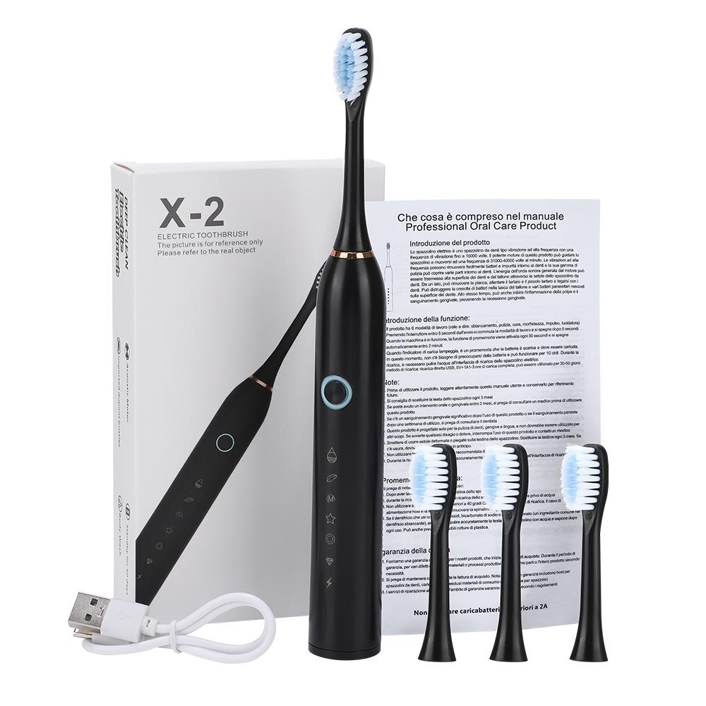 Six-mode Electric Toothbrush Adult Children's Universal Electric Sonic Toothbrush Waterproof Charging Automatic Toothbrush