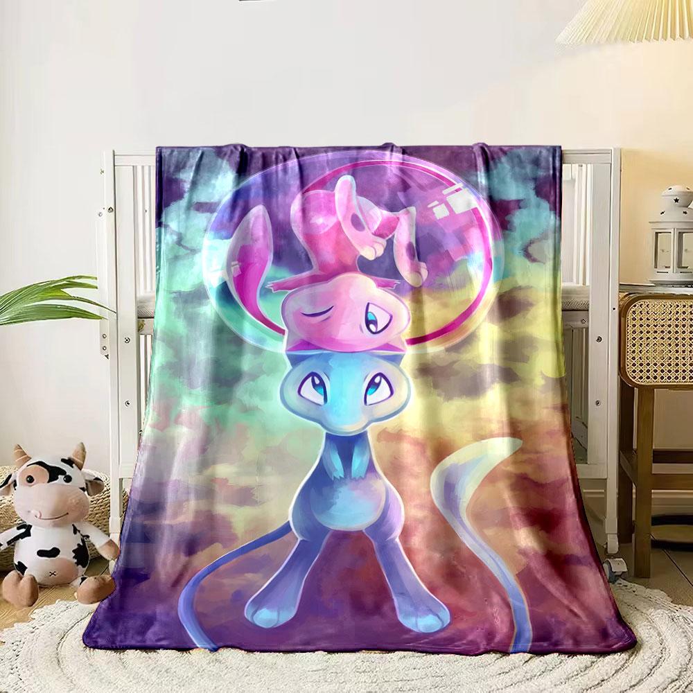 

Two colorful, mirrored creatures in vibrant clouds with a reflective orb. for all seasons blanket lunch break throw gift 80cm x 120cm