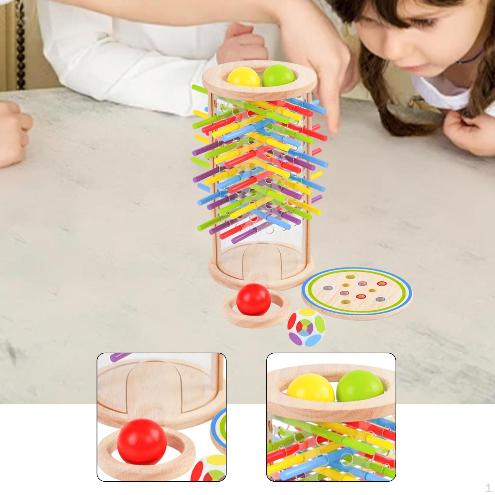 Цветные палочки игра в кости развивающая распознавание цветов математическая игрушка деревянная доска для
