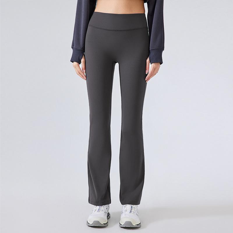 Fleece Micro-flared Pants High Waist Elastic Hip Lift Sports Fitness Pants Autumn and Winter New Nude Yoga Pants Women