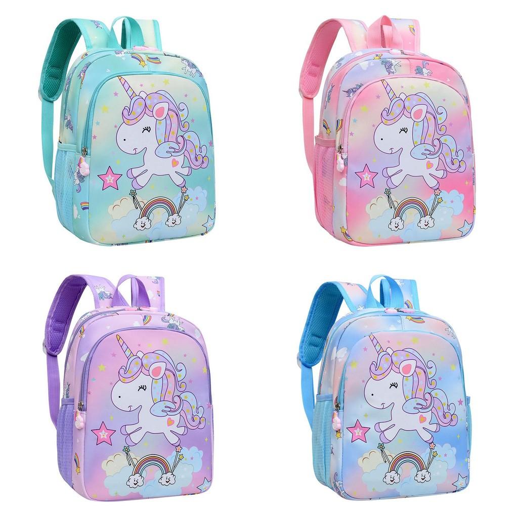 Kids Cartoon Animal Nylon Backpack With Breathable Straps For Preschool Girls