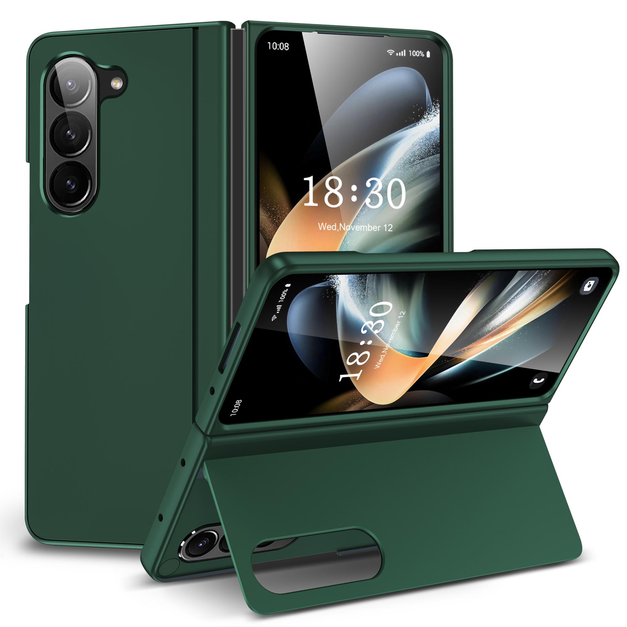 

For Samsung Galaxy Z Fold 7 6 5 4 3 Fold7 Fold6 Fold5 Fold4 Fold3 5G Hard PC Bracket Folding Anti-fall Full Protection Cover For Samsung Z Fold5 зелёный