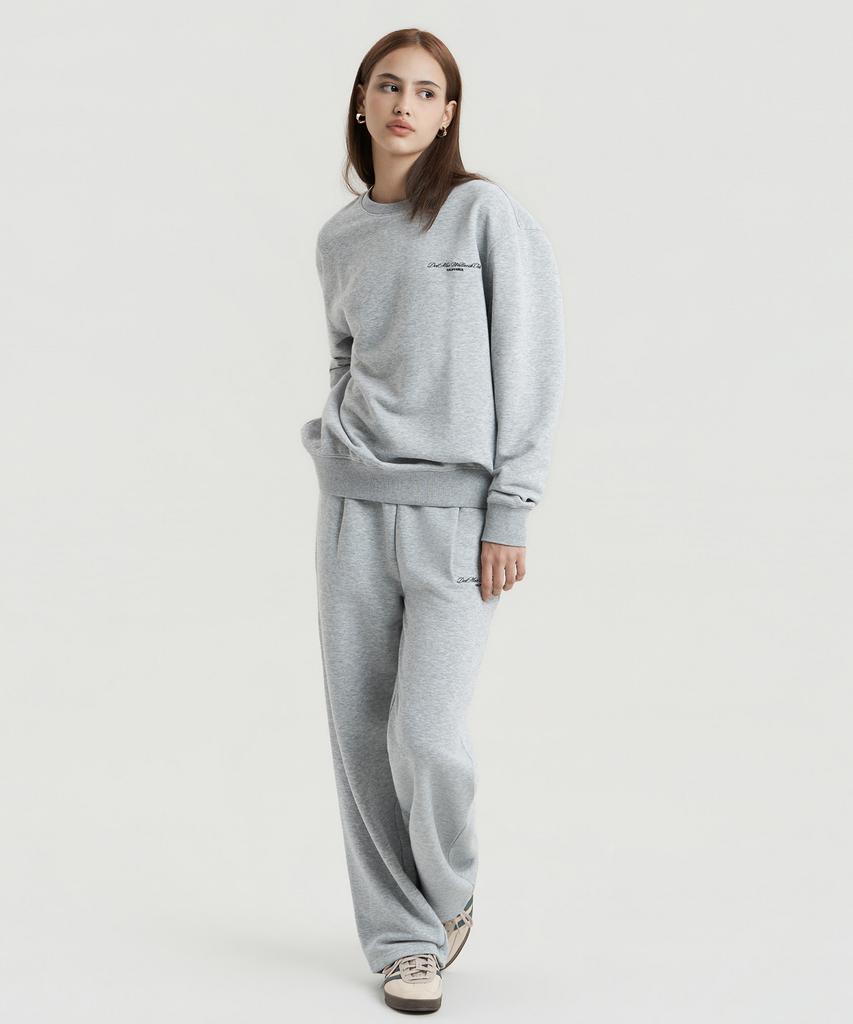 Delma W Wellness Club Semi-Wide Sweatpants - Gray