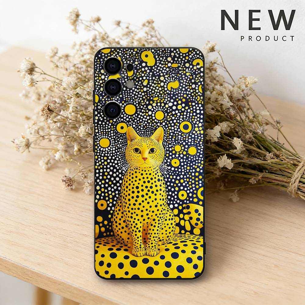 Yayoi Kusama Art  Phone Case For Samsung S26,25,24,23,22,21,20,30,Ultra,Plus,Fe,Lite Black Shell
