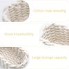 Set Of 2 Soft Woven Cotton Baskets Minimalist Storage Organizers For Towels Books Bathroom Bedroom Decoration