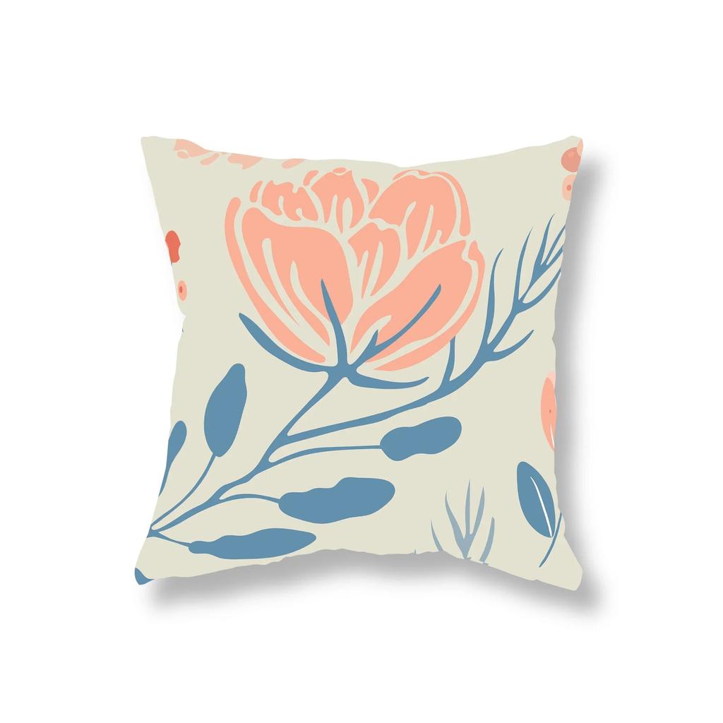 Simple Home Decor Plant Flower Pillowcase Sofa Decoration Room Bedside Office Game Chair Cushion Cover
