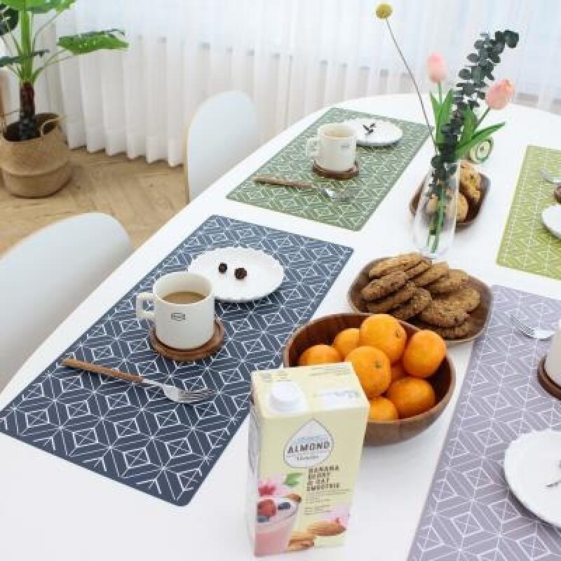 Wide Lumbik Silicone Placemat Runner 1P white