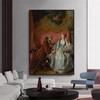 Classical Oil Painting Poster Vintage Art Portrait of A Young Woman Prints Woman and Man Canvas Painting Gallery Wall Art Decor