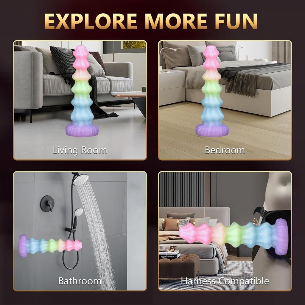 Alien Penis Candy Colored Liquid Silicone Male And Female Masturbator Anal Plug Orgasmic Wand Adult Sex Toy