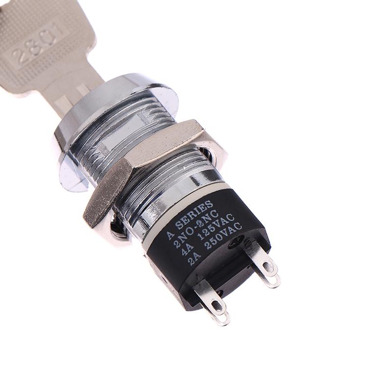 19Mm Power Lock 2801 Elevator Lock Key Switch Electronic Lock Base Station Lock Single Pull Double Pull Switch With 2 Keys