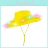 Hat Breathable Cowboy With Bright Led Trim And Large Brim For Activities Outdoor