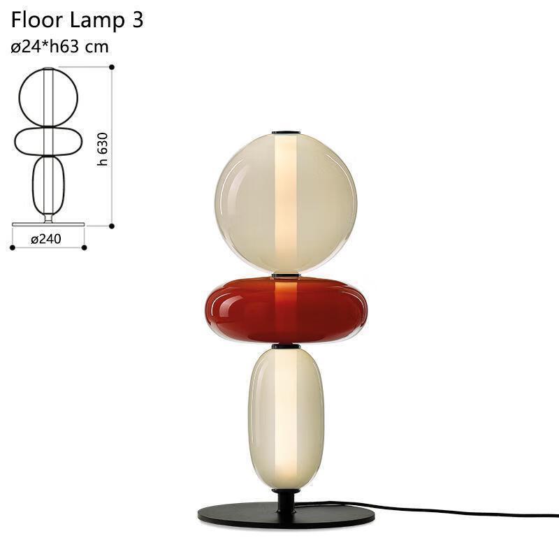 Lollipop Design Glass Floor Lamp