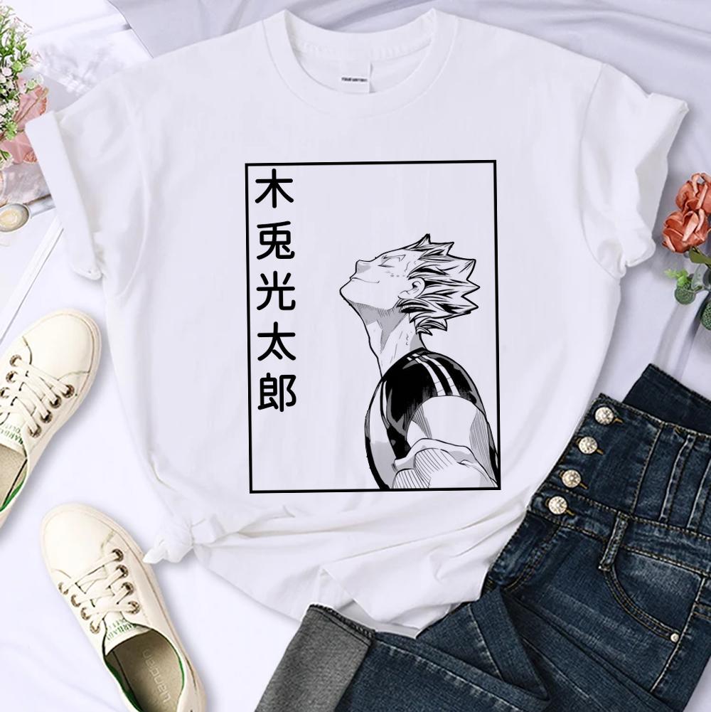 Japanese Anime Haikyuu T-shirt Women Top Harajuku Japan Style T Shirt Unisex Summer Clothes Y2k Short Sleeve Women's T-shirts