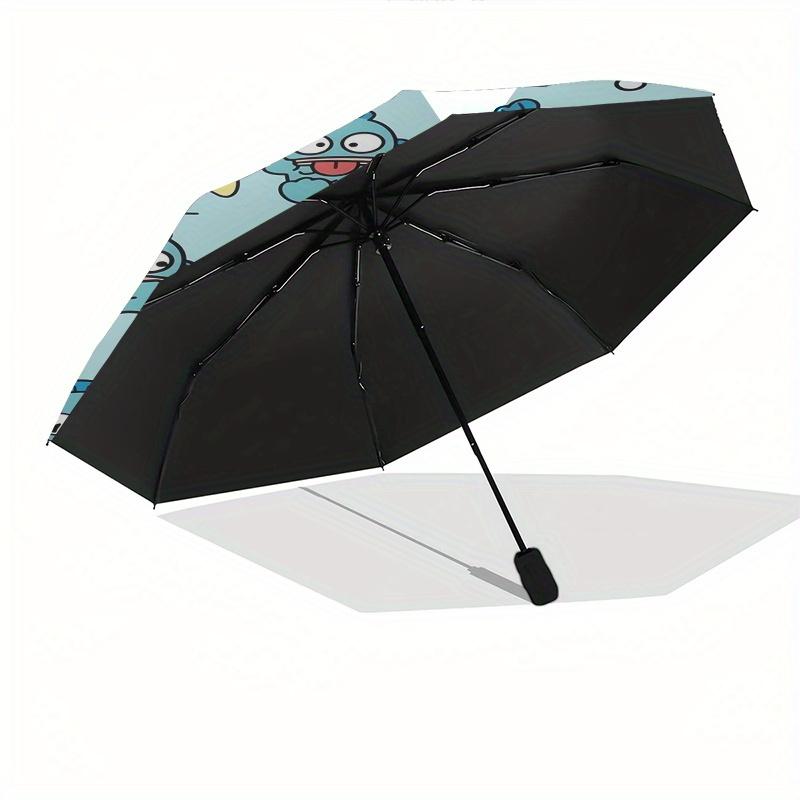 HangYodon Automatic Folding Umbrella-Simple 8-Rib Design, Bright Cartoon Pattern, Durable Iron Frame, Suitable For Travel, Outdoor, Beach-Cu