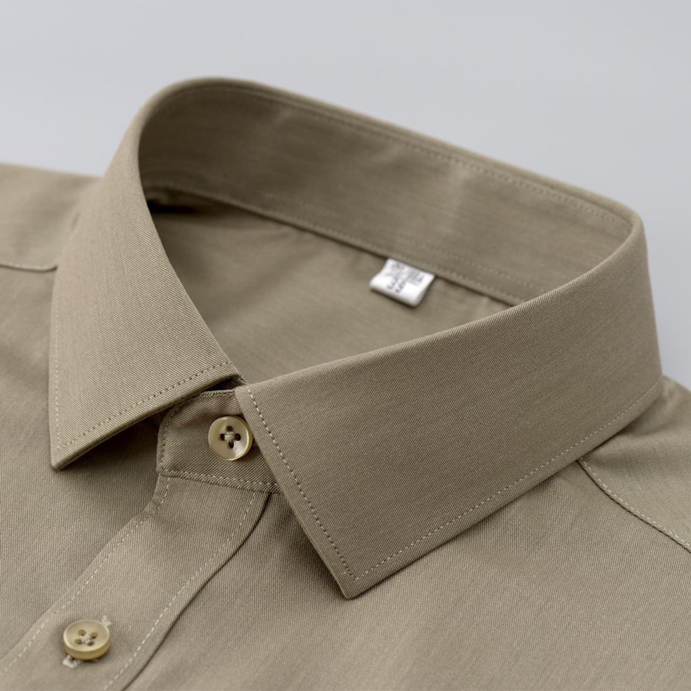 Pánská formální košile s dlouhým rukávem z bambusového vlákna nemačkavá, bez kapsy, pohodlná, prodyšná, připravená na obchodní jednání, regular střih, snadná péče