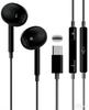 Wired Earphones for iPhone Volume No Ergonomic Comfortable Durable TPE Ear Tips Deep Compact Compatible with Quality Guarantee 15/16/17, Type-C,