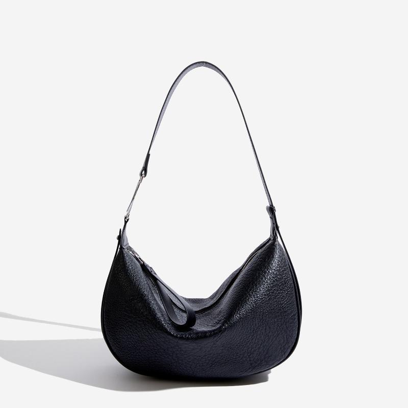 100% Cowhide Shoulder Bags New Crescent Bag Cowhide Soft Surface Underarm Bag