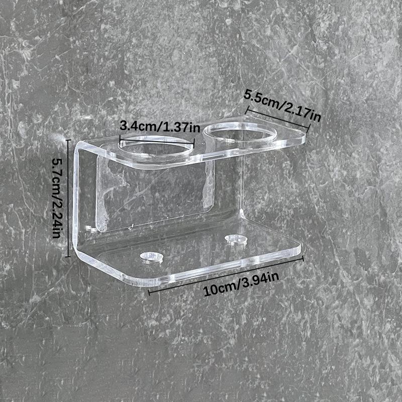 Non Perforated Toothbrush Holder Electric Toothbrush Base Space Saving Wall Mounted Toothbrush Holder Bathroom Accessory 2 grids