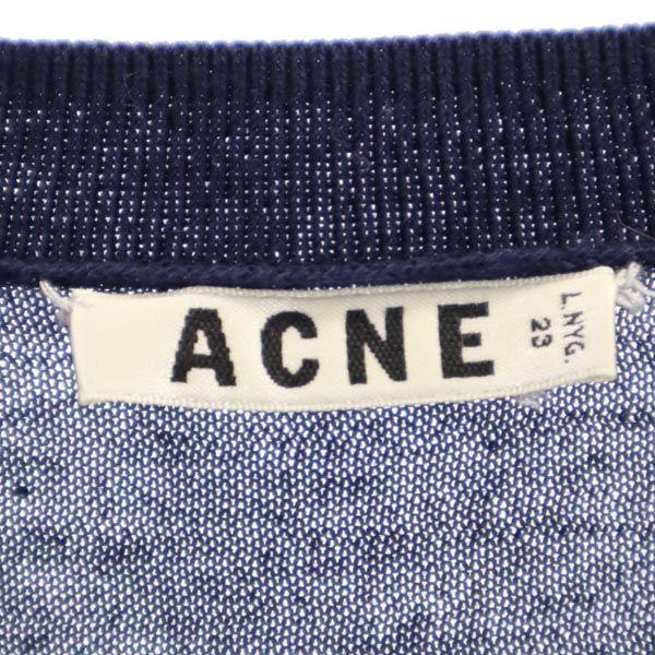 ACNE Long sleeve sweater XS Navy system knit Men's Used