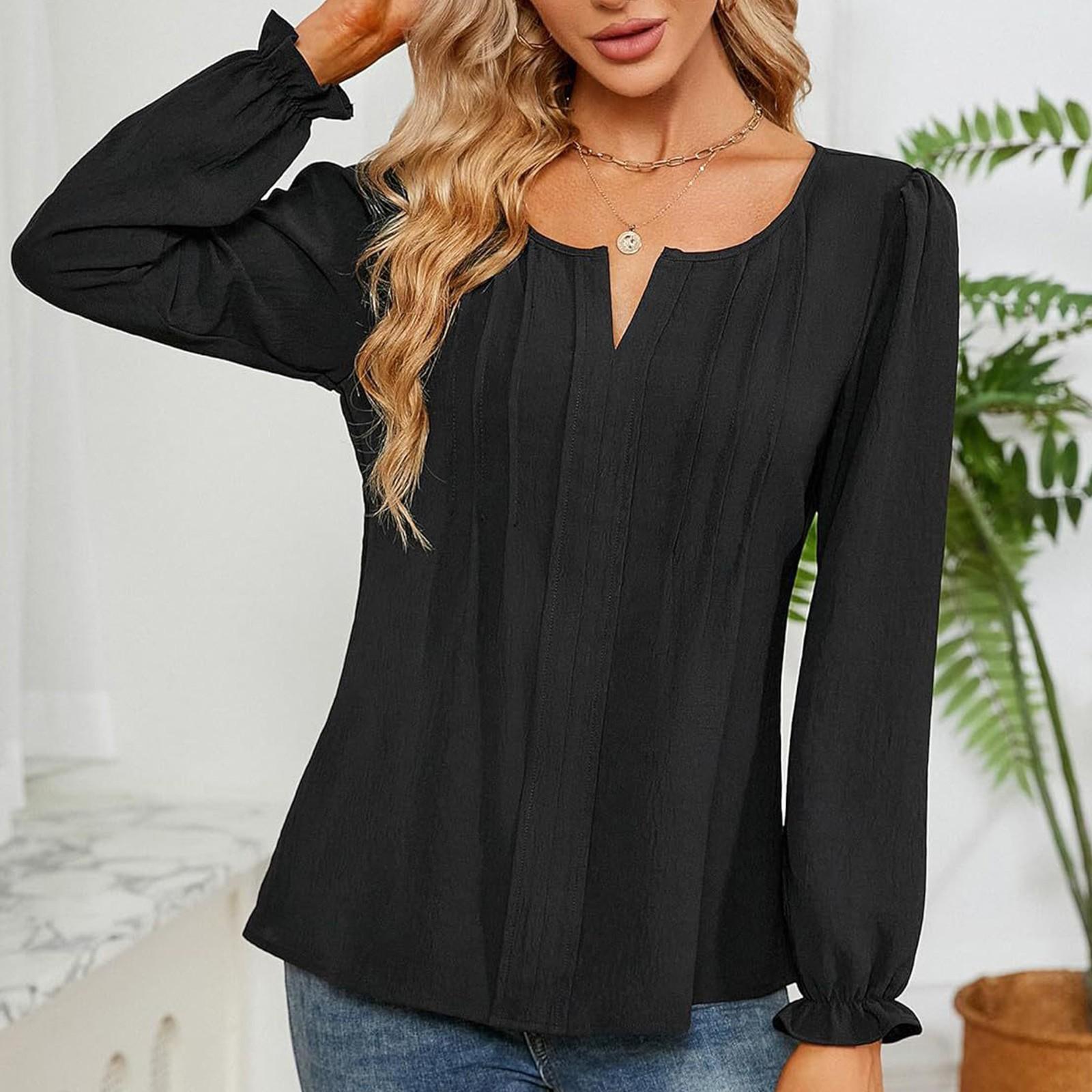 Women s Casual Color V,Neck Long Sleeved Striped Chiffon Shirt Top XXL