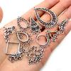 20pcs Antique Silver Plated Multi-Styles Vintage Flower Retro Connector Charm Pendant DIY Necklace Jewelry Findings Accessories