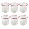 Fourcart Cute Handmade Glass Fish Bowl, 65mm, Red, Set of 6