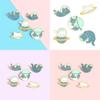 Adorable Cute Cartoon Cat Badge Stylish Space Cat Design Alloy Brooch For Everyone