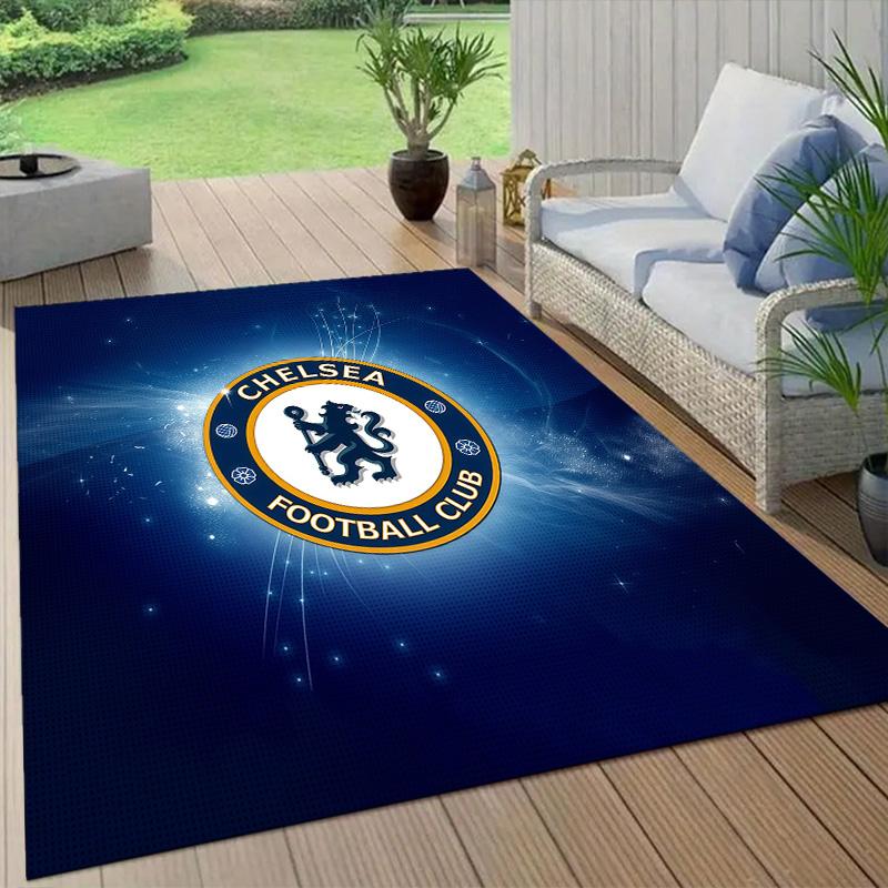 Chelsea Football Club2 Flannel Pattern Square Carpet,Area Rug,Carpet Rug for Living Room Bedroom Sofa Playroom Decor,Non-slip Floor Mat