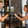 RV Screen Door Bar Adjustable Heavy Duty Push Crossbar Screen Door Grab Bar for Trailer Travel Easy Exit Assist Pull Grip