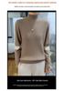 Lekasha 100% Mink Cashmere Round Neck Waffle Knit Sweater - Loose Fit, Casual Base Layer for Autumn/Winter