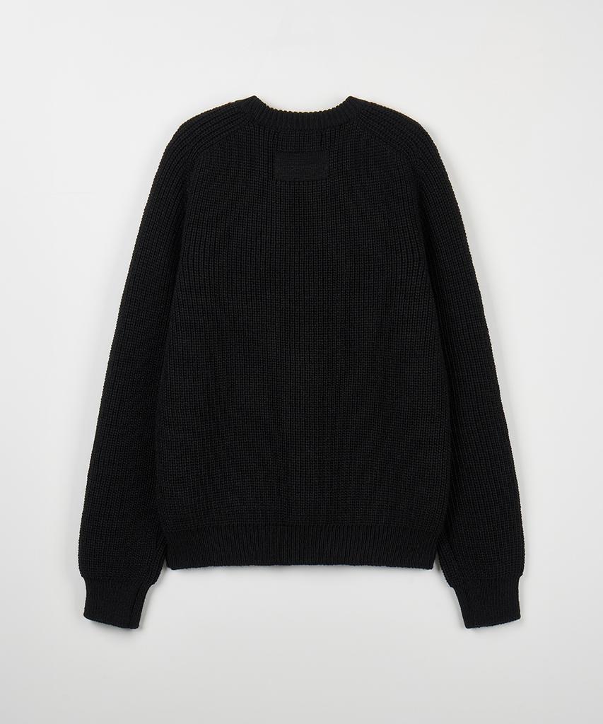 NODU Saddle Hazzi Essential Raglan Knit [Black]
