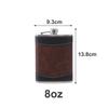 Portable 6oz 7oz 8oz Hip Flask Stainless Steel Leakproof Drinking Water Bottle Mini Leather Covered Liquor Flask Outdoor
