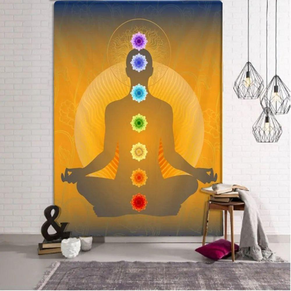 Tapestry Indian spiritual design 75x100 чёрный