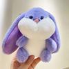 Doll Pendant Plush Keychain Soft Lop-Eared Rabbit Pendant with 360 Degree Rotating Metal Buckle Healing Stuffed Keychain