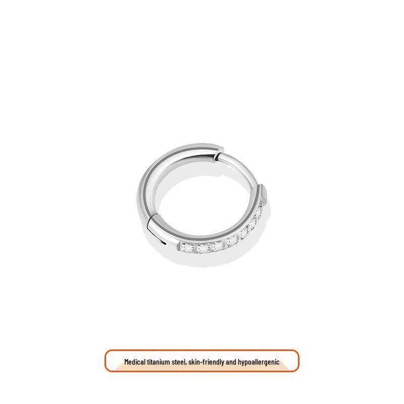 Titanium Steel Hoop Earrings for Women and Men - Plain Ear Hoops, Cartilage Studs, and Clips