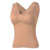 Women's Silk Warm Vest: Thickened Mulberry Silk, Brushed, Lace Top for Autumn/Winter