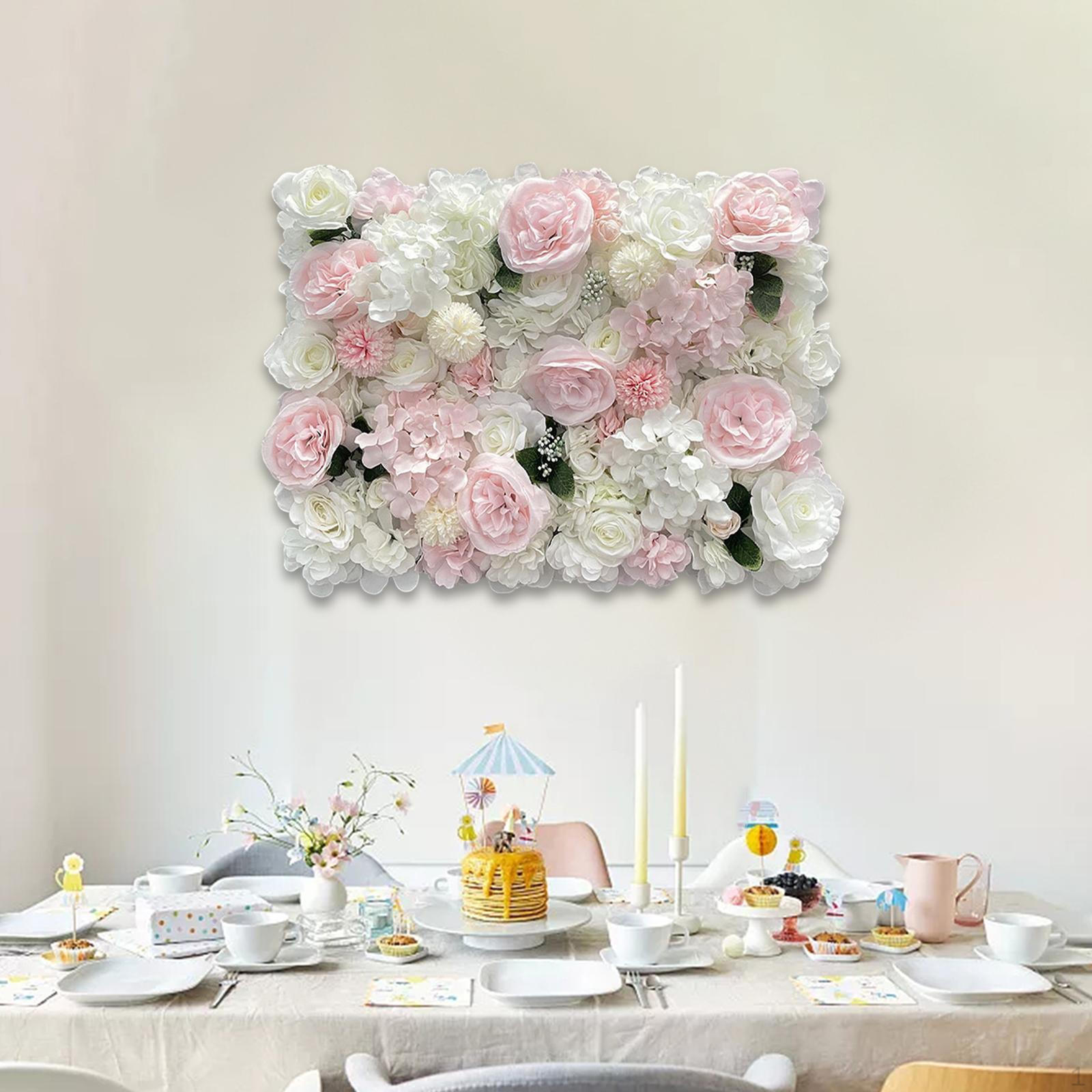 

Штучна квіткова стінова панель Квітковий фон Декоративні панелі Романтична шовкова троянда для Style B