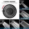 4 Inch High Pressure ShowerHead 5 Modes Adjustable Water-Saving Fixed Shower Head Rainfall Mode Overhead Showerhead