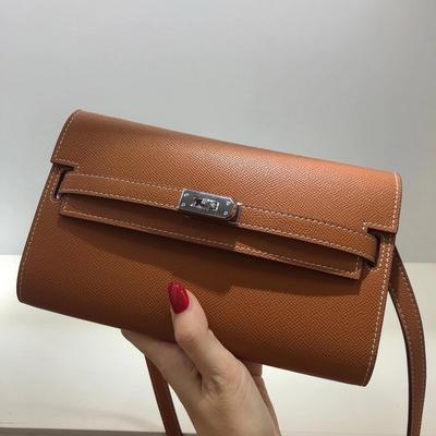 Two-layer Palm Pattern Cowhide Leather Small Bag Wallet Clutch Bag