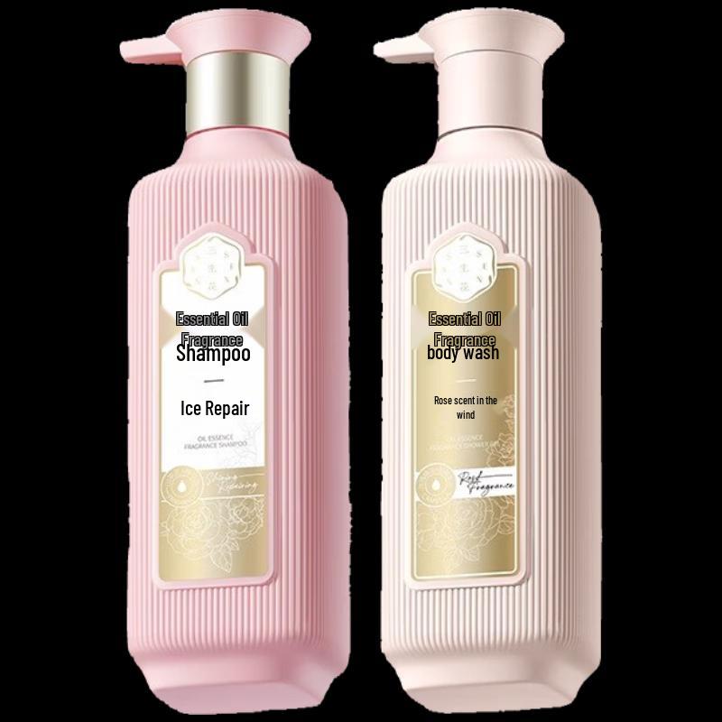 

Sansheng Flower Essential Oil Brightening Shampoo & Rose Shower Gel Set
