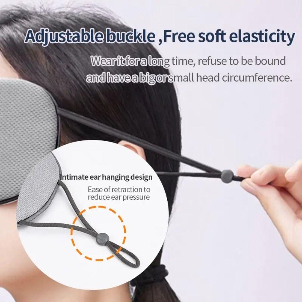 Ice Silk Warm and Cool Dual Use Eye Cover Adjustable Eye Patch Sleeping Eye Mask  Travel