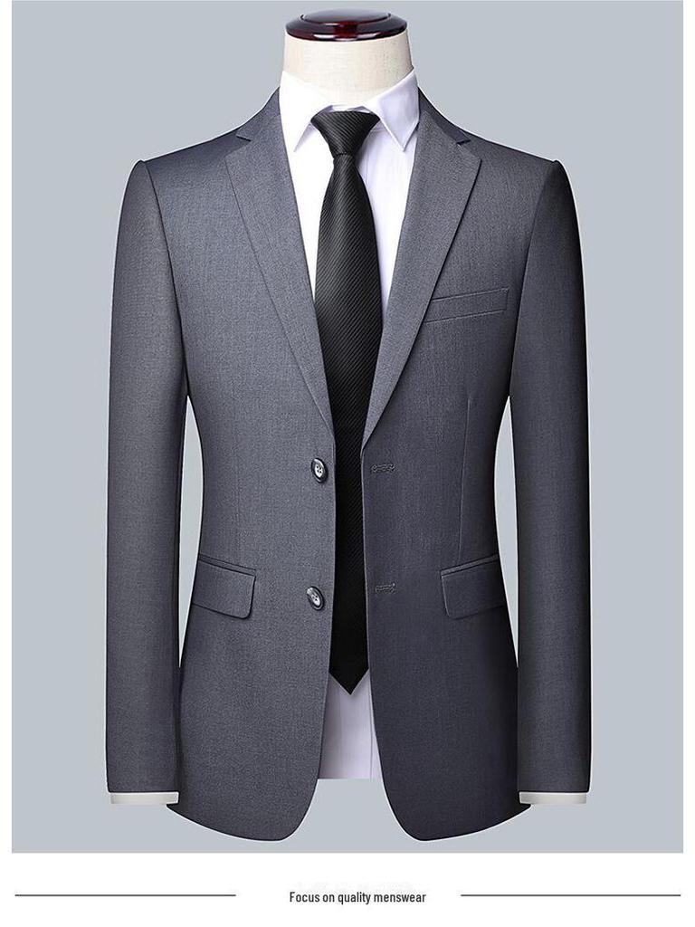 Men's Korean Style Slim Three-Piece Suit – Perfect for Grooms, Weddings, and Professional Wear.